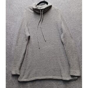 Stillwater Supply Co Women's Cozy Cowl Neck Pullover Gray Fleece Sweater XL Soft
